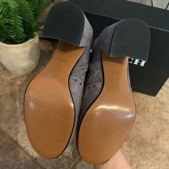 Coach Farrah Grey Suede Booties - Picture 6 of 9